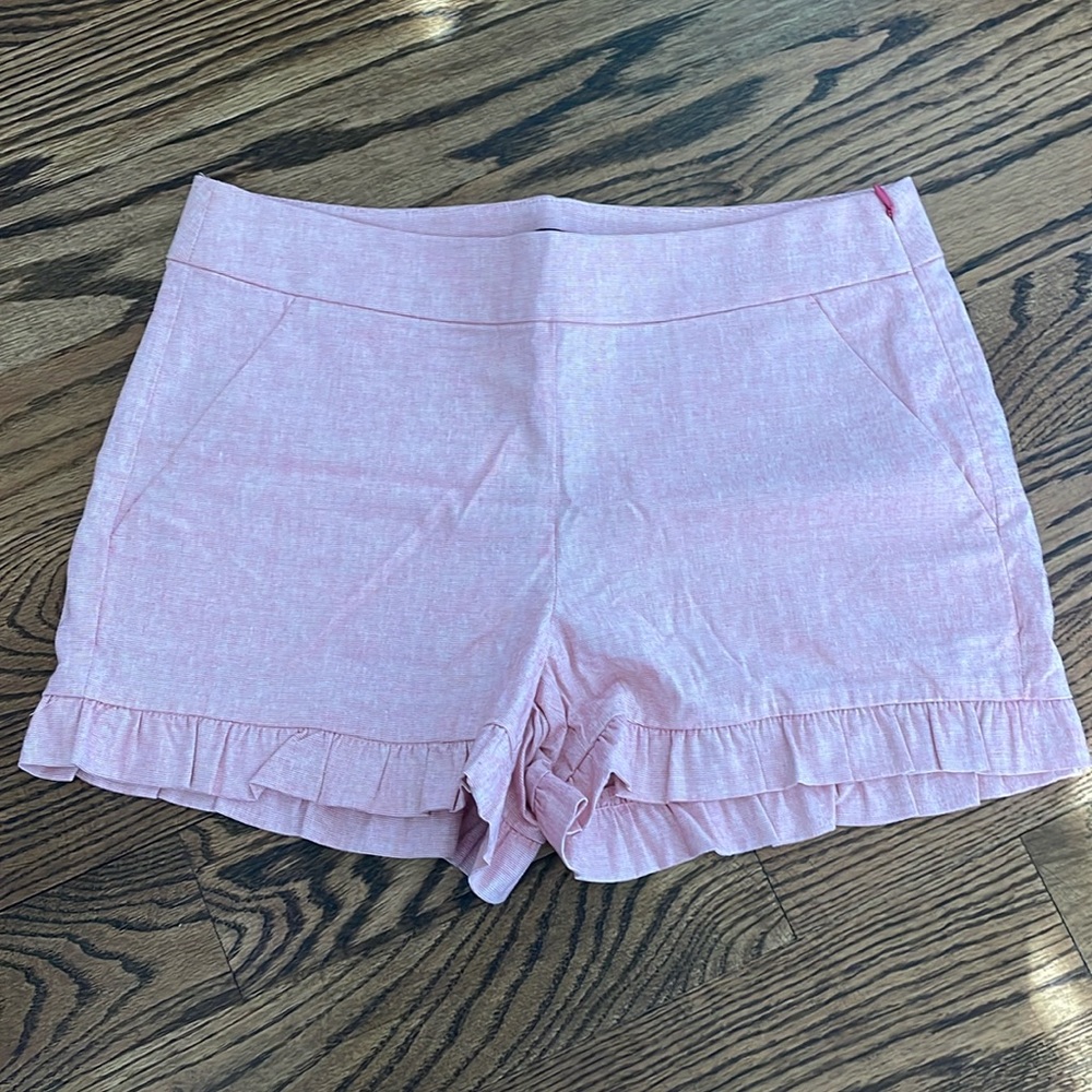 NWT Loft pink ruffle side zip shorts Size 2